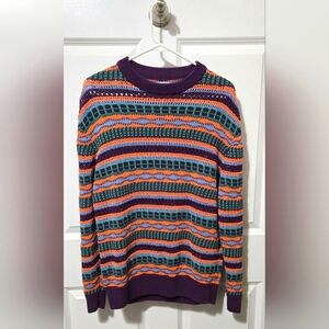 Zara Open Knit Crewneck Sweater